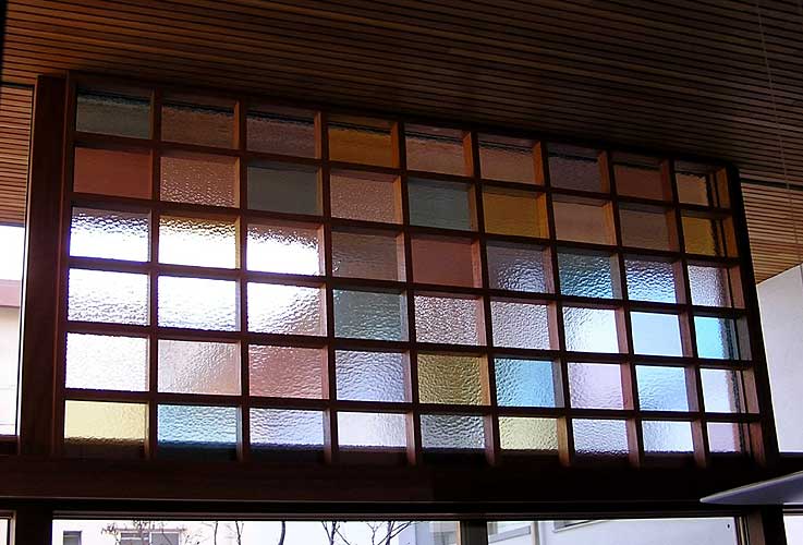 ステンドグラスパネル　浜松S邸　リビングルーム　カラーデザイン -SＹＺＫ-ABE