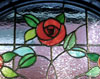 ステンドグラスパネル-薔薇－珈和世珈琲店　デザイン -ＳＹＺＫ-ＡＢＥ